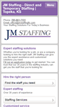 Mobile Screenshot of jmstaffingllctopeka.com